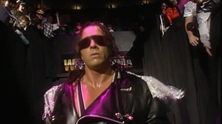 Bret Hart walking to the ring before his match with Owen Hart at WrestleMania X.
