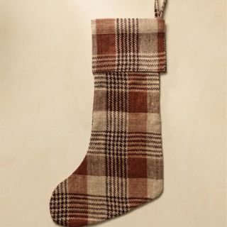 Houndstooth Linen Stocking $48.00