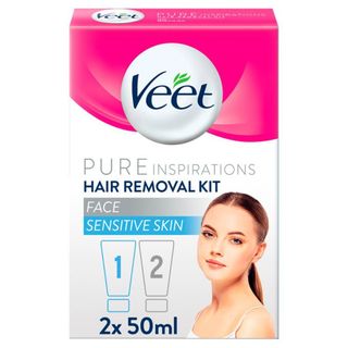 how to remove facial hair at home - Veet Pure Hair Removal Kit Face Sensitive Skin