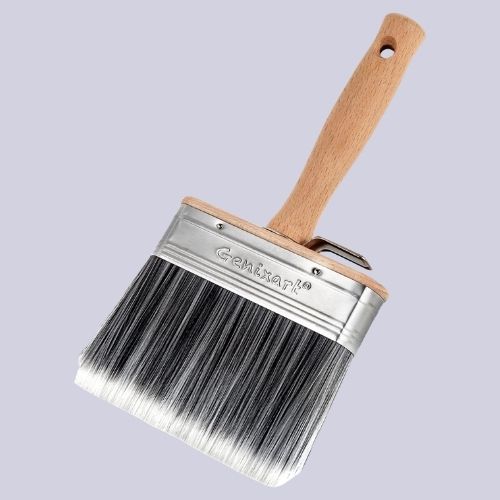 Genixart, Genixart Shed &amp;amp; Fence Block Paint Brush - 5 Inch Big Decking Stain Brush for Wood - Large Masonry Paintbrush - Wide Limewash Brushes for Brick Concrete Walls (1 Pack)