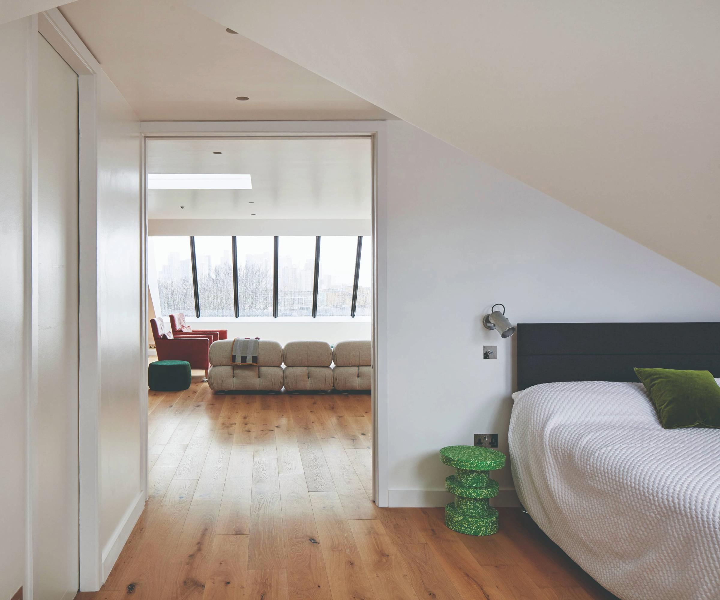 View from the bedroom into the main living area