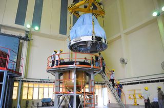 PSLV-C25 First Stage Integration