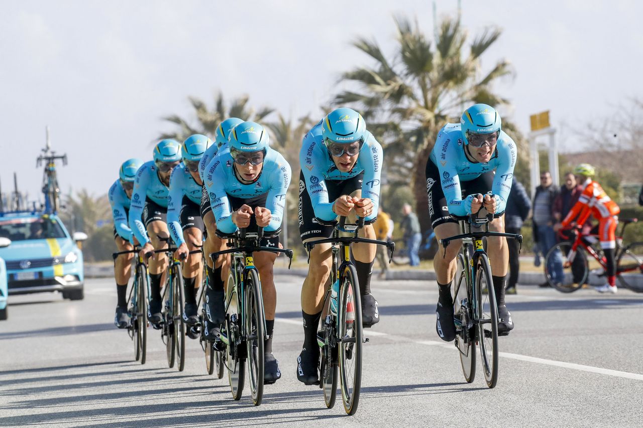 Astana in the team time trial