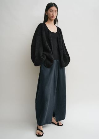 Puffed Cardigan Black