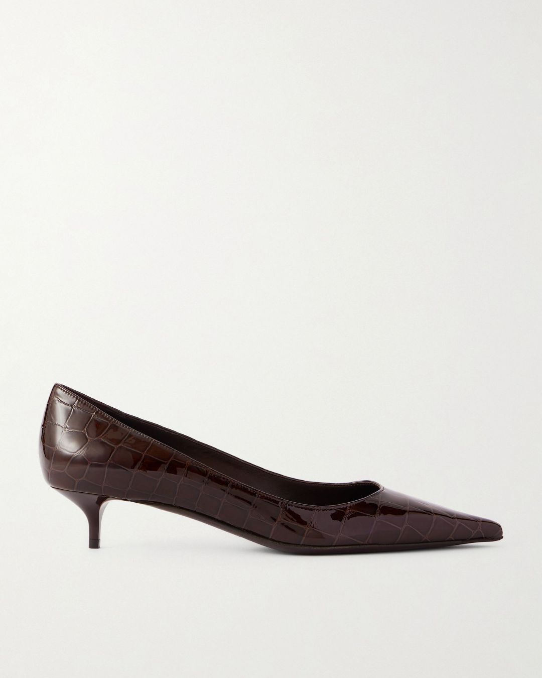 brown croc effect leather pumps from jimmy choo