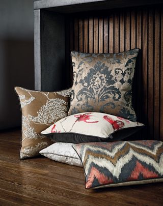Cushions with a reange of different patterns and colors
