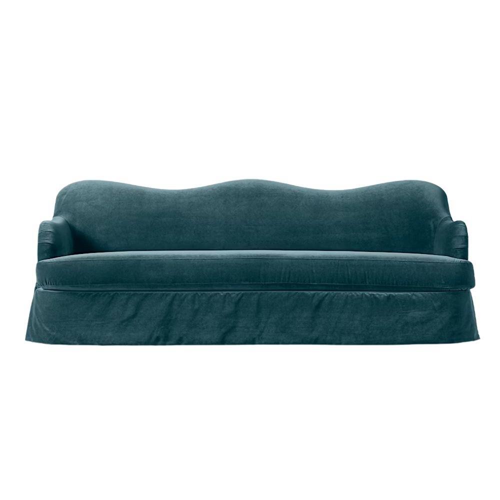 Rosamund Sofa in Luster Ocean Velvet