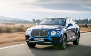 Blue Bentley Bentayga