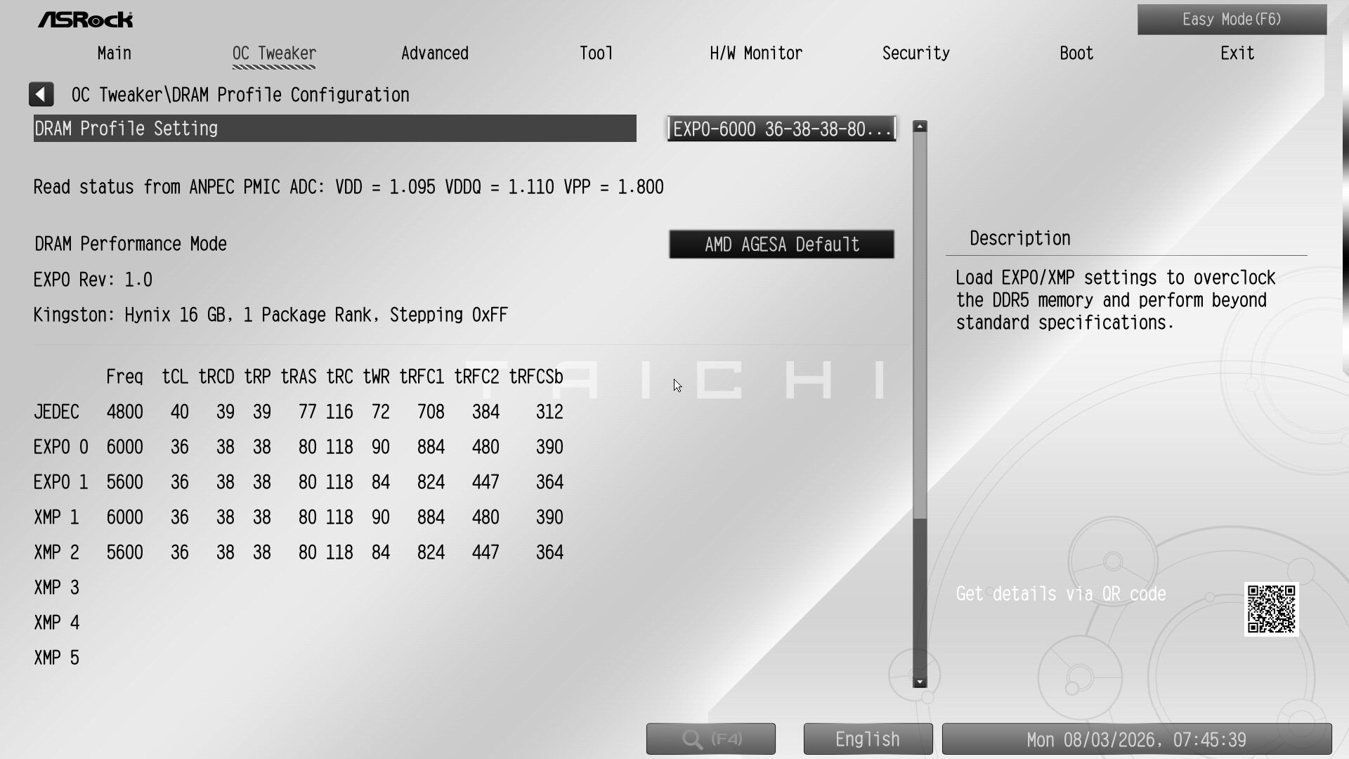 ASRock X870E Taichi White - BIOS