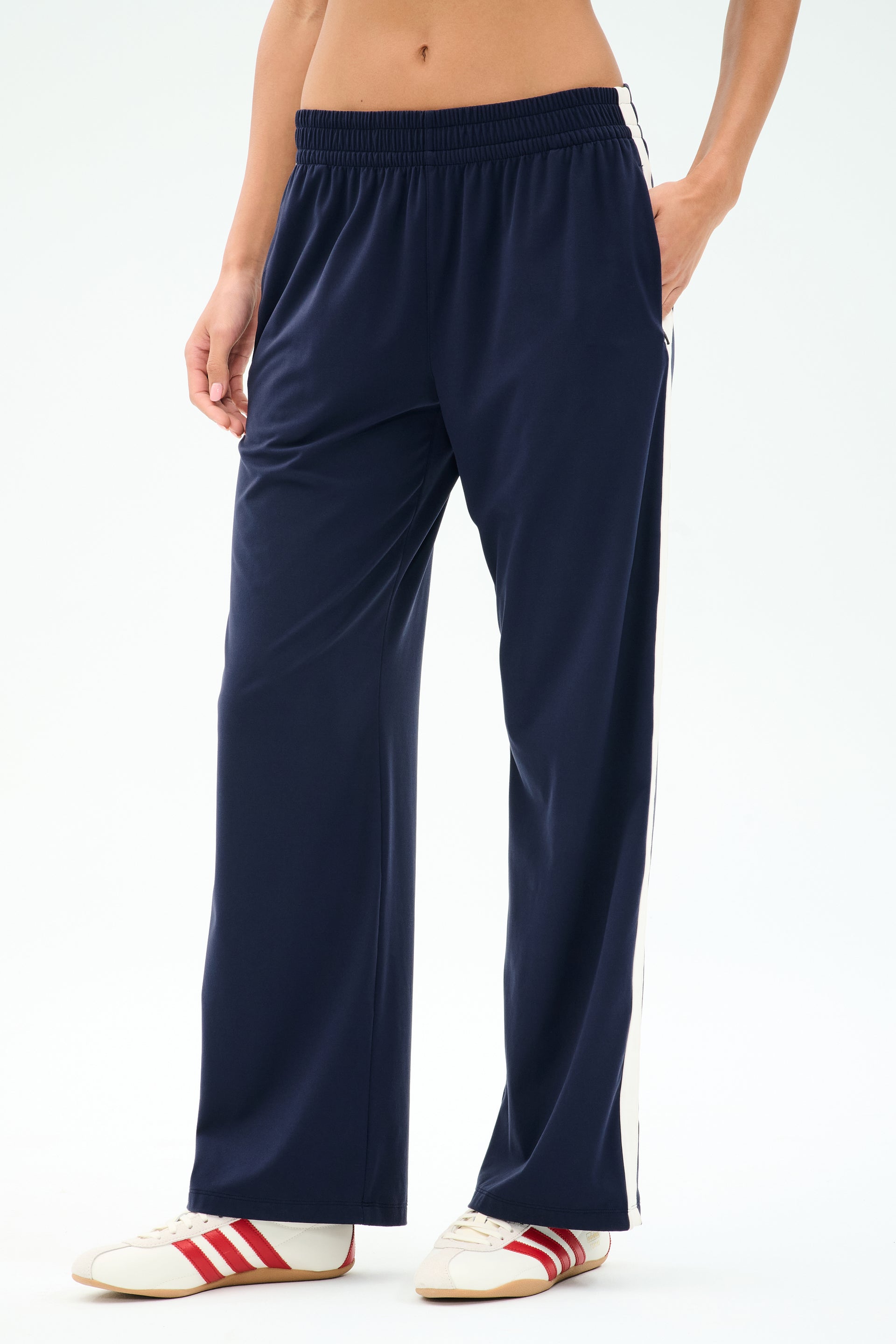 Maxie Rigor Track Pant - Indigo/white - Indigo/white / Xs