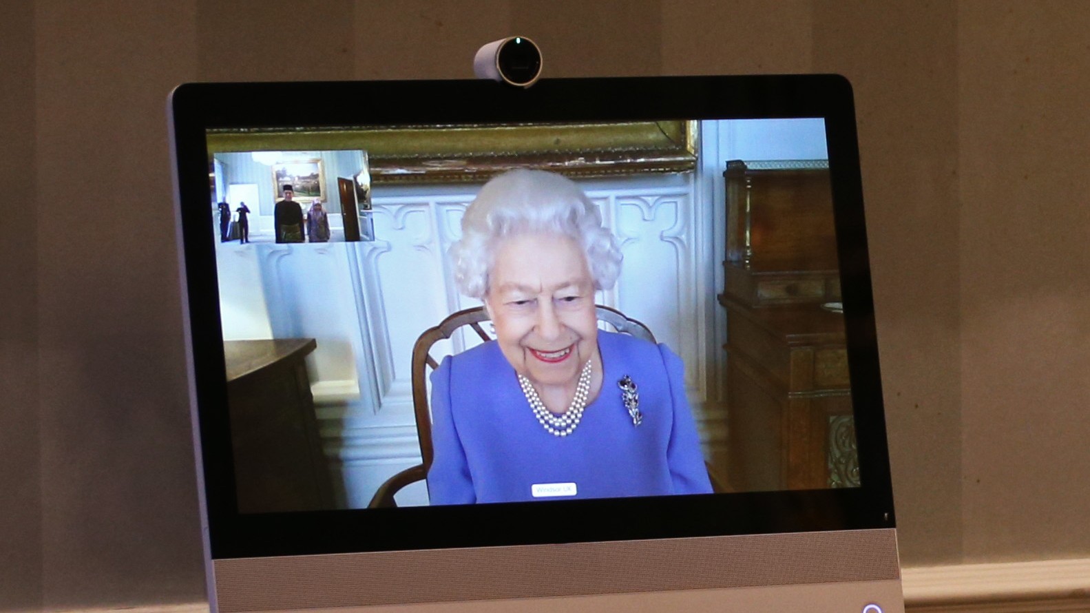 The Queen on Zoom during the pandemic