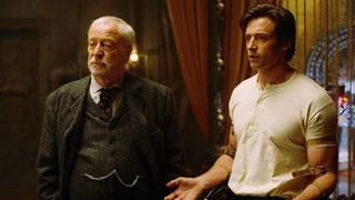 Michael Caine and Hugh Jackman in The Prestige