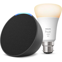 Amazon Echo Pop and Philips Hue White Bulb