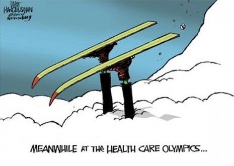 Derailed at the health care Olympics