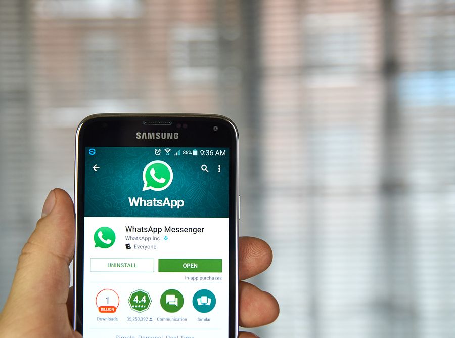 Whatsapp on a phone