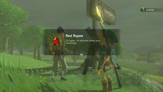 Addison gives Link Rupees in Zelda Tears of the kingdom