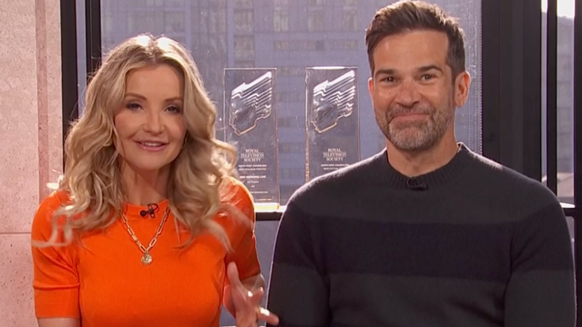 Helen Skelton and Gethin Jones on BBC Morning Live on 13th of April