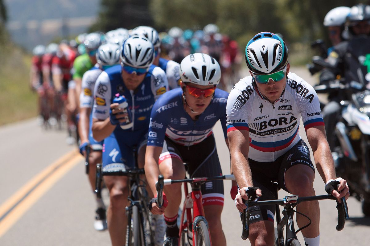 Juraj Sagan (Bora-Hansgrohe) does some pace making