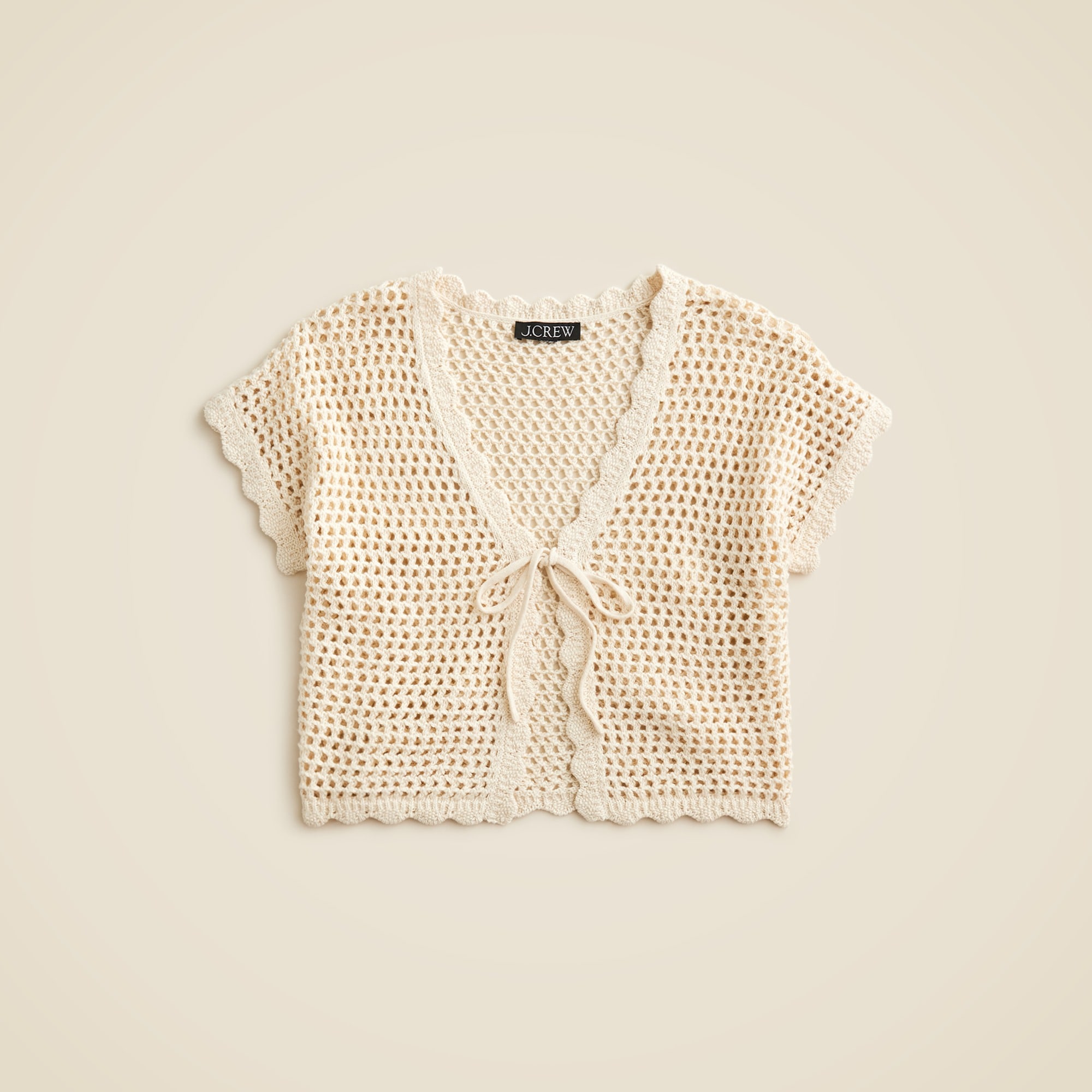 Crochet Short-Sleeve Cardigan