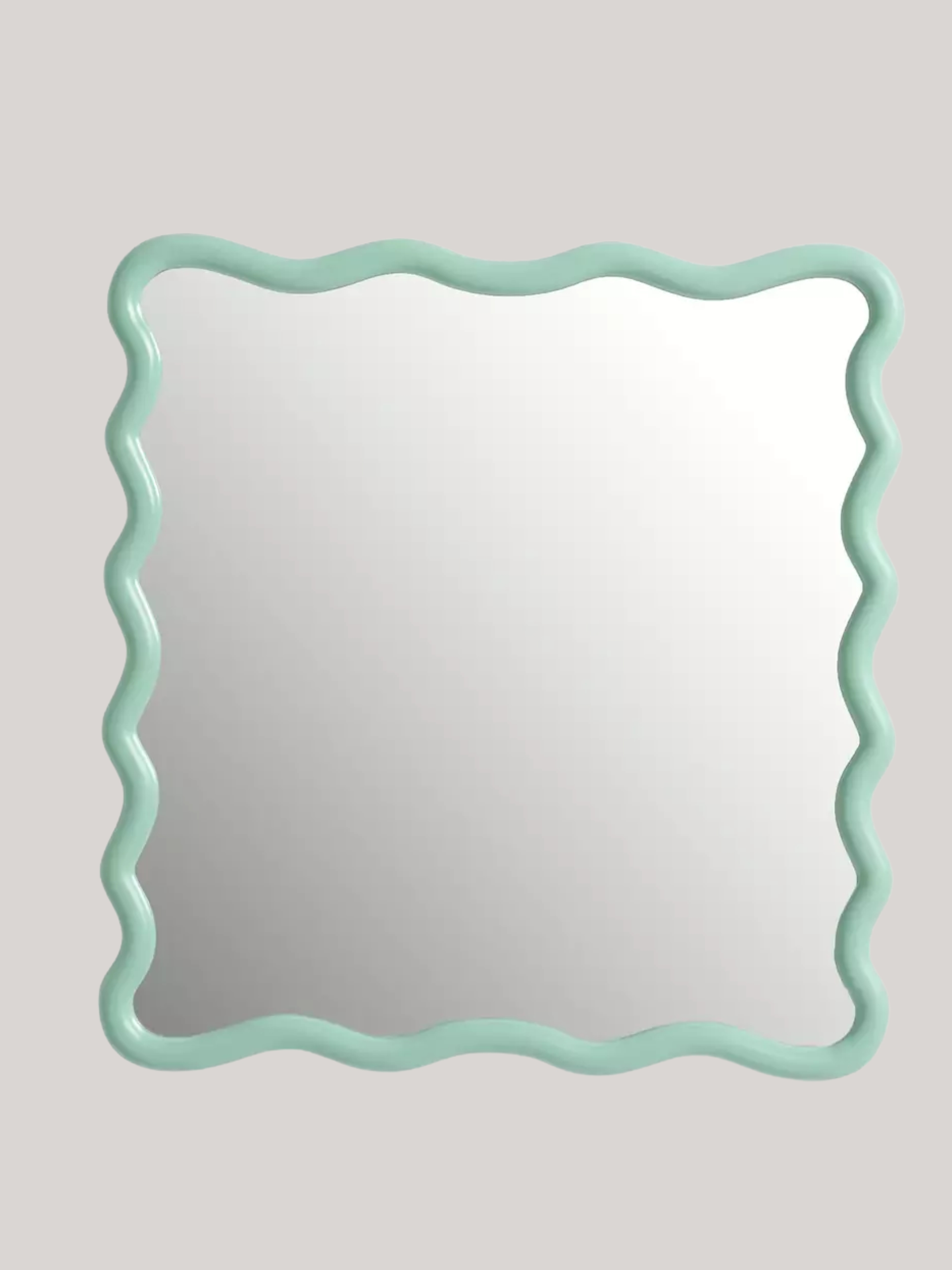 Habitat, Green Wavy Wall Mirror 