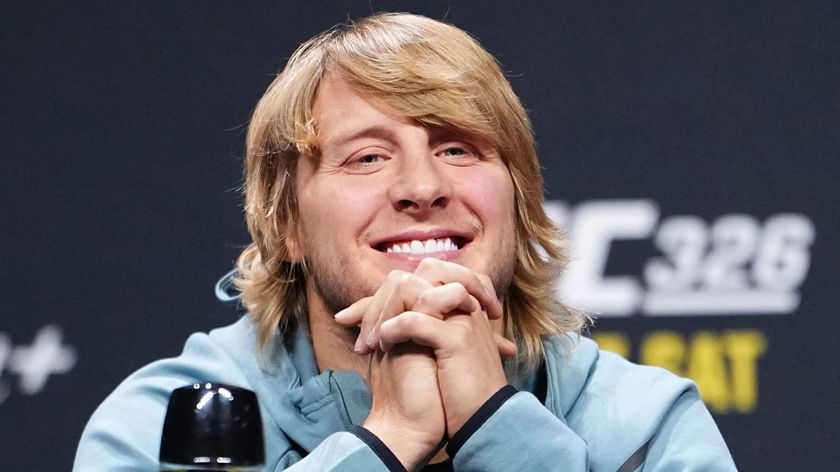 LAS VEGAS, NEVADA - DECEMBER 05: Paddy Pimblett is seen on stage during the UFC It's On Seasonal Press Conference at T-Mobile Arena on December 05, 2025 in Las Vegas, Nevada. 