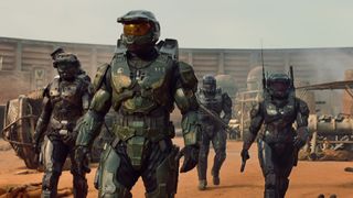 Master Chief and the Spartan team in the Halo TV series