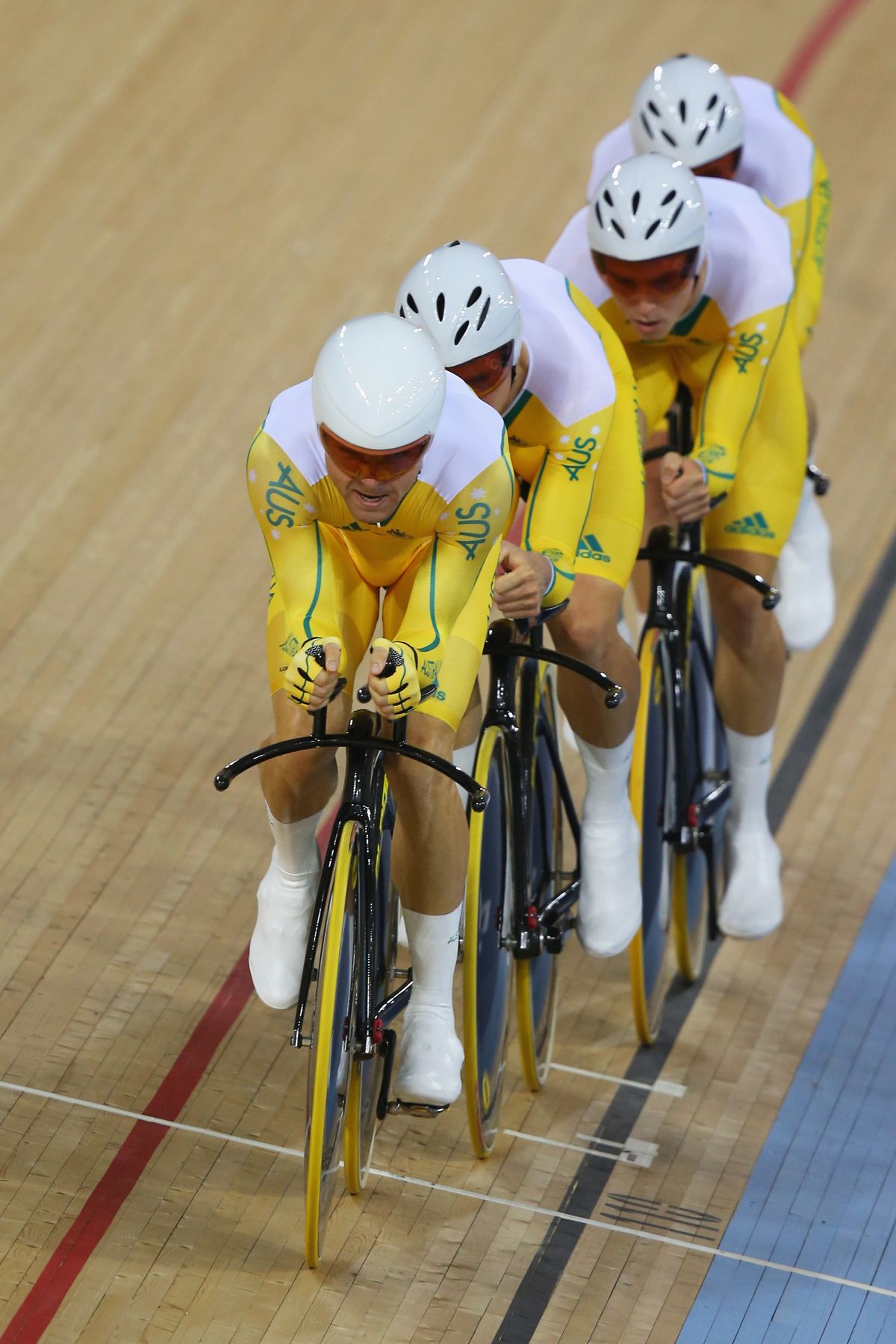 The Australian men's team pursuit team in London