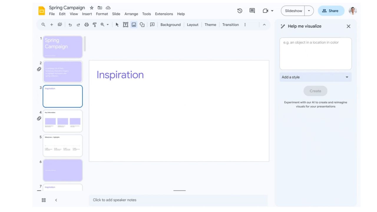 Google Slides with Duet AI