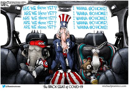 Political Cartoon U.S. democrats GOP coronavirus