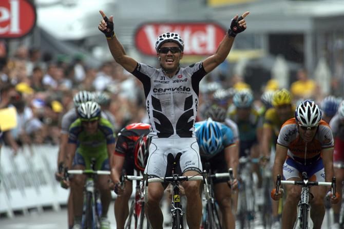 Thor Hushovd (Cervelo) took one Tour stage in 2009