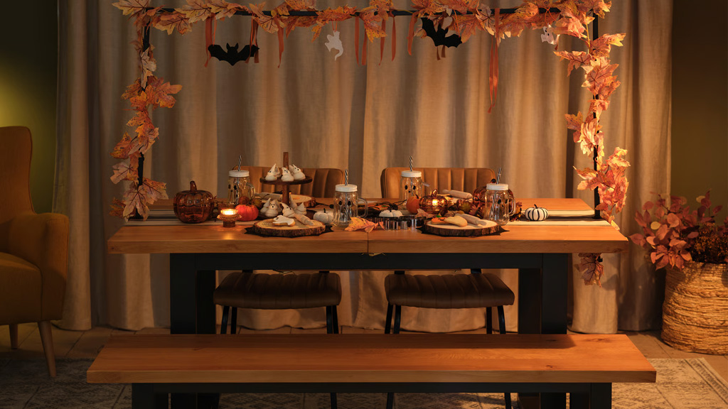 A halloween themed dining table
