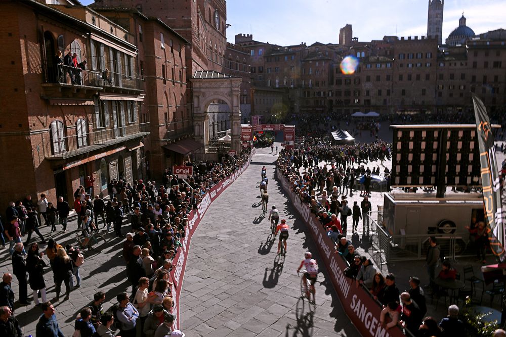 Riders finish the 2019 Strade Bianche