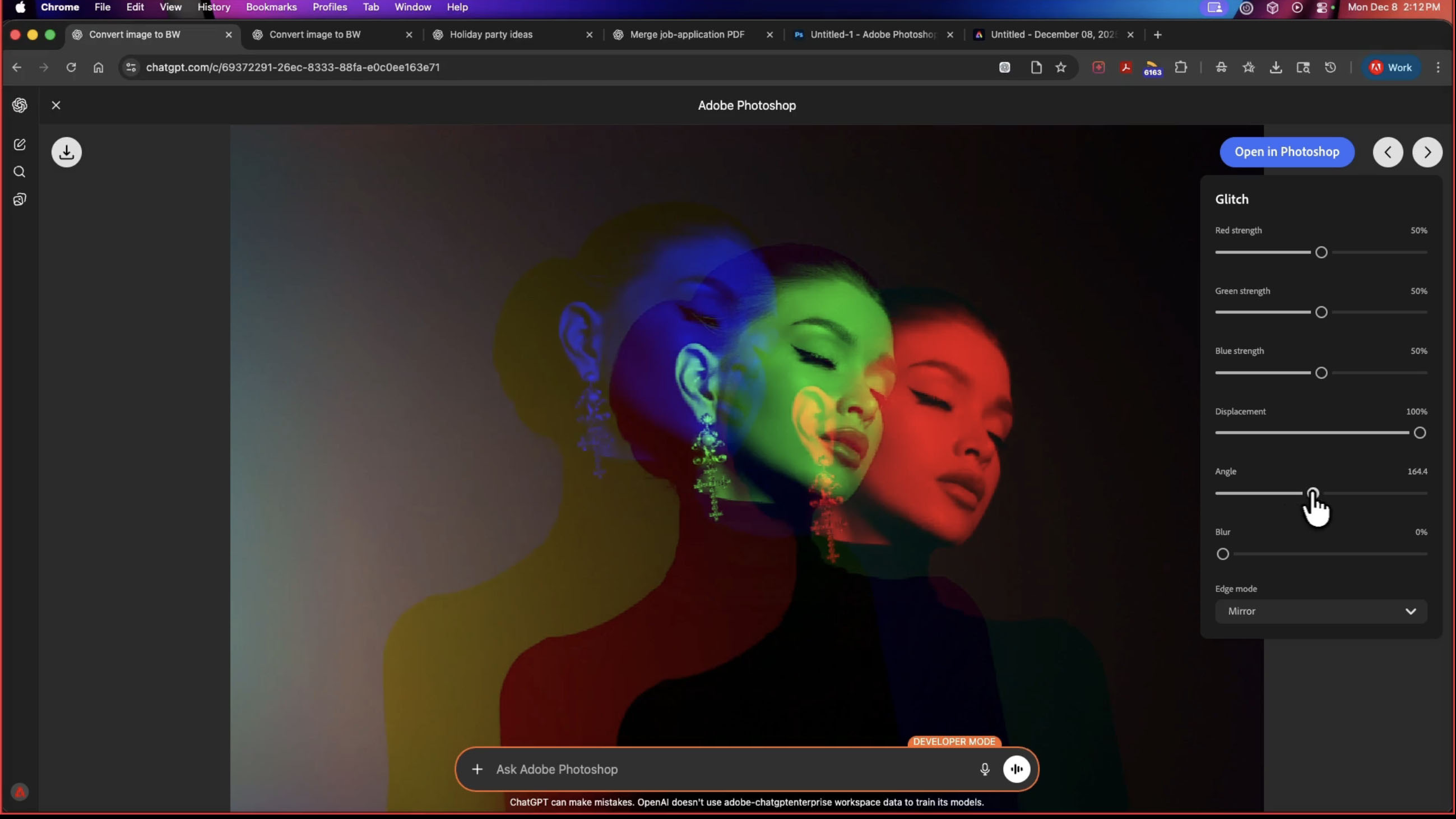 Adobe Photoshop in ChatGPT