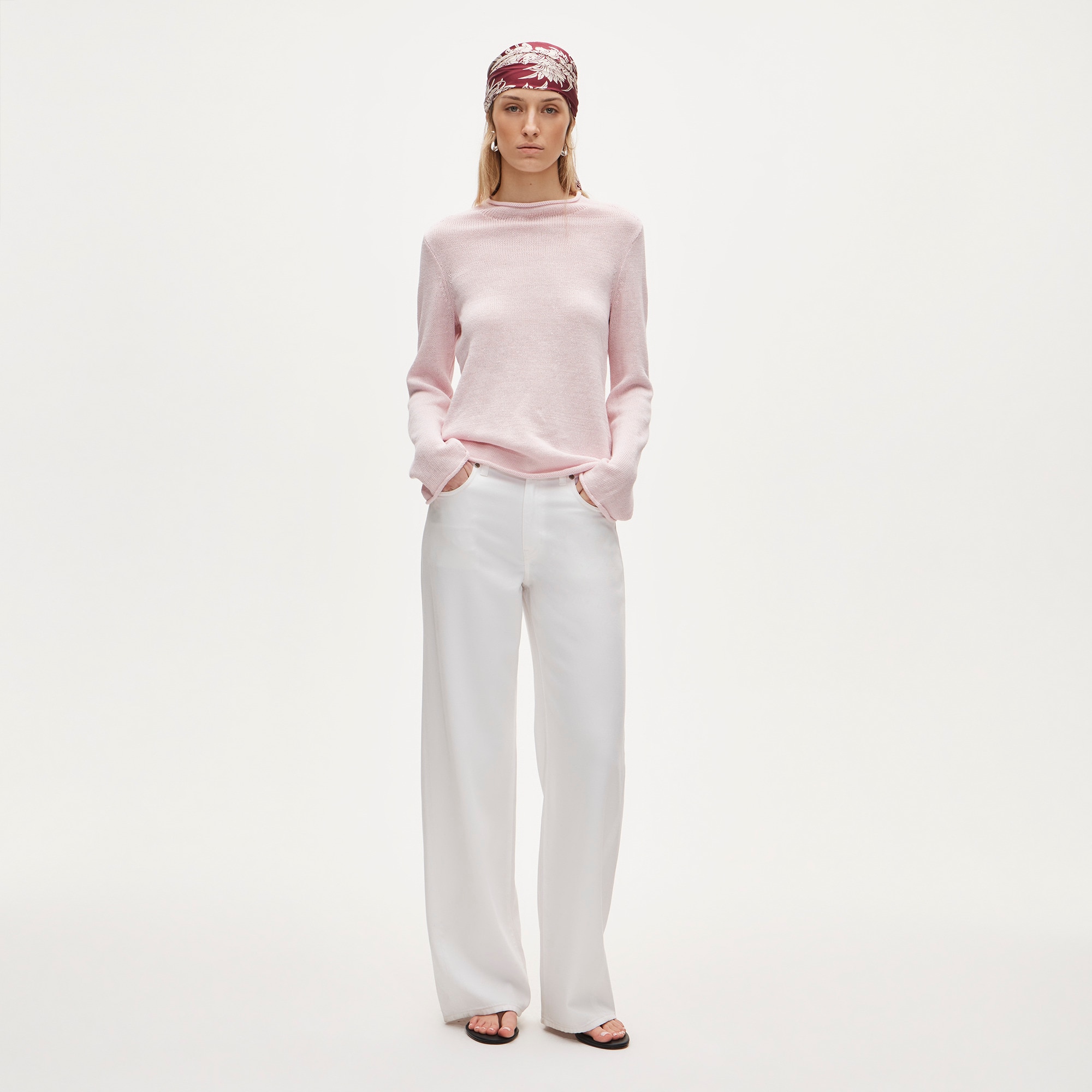 J.Crew, Summer Rollneck&amp;trade; Sweater in Linen Blend