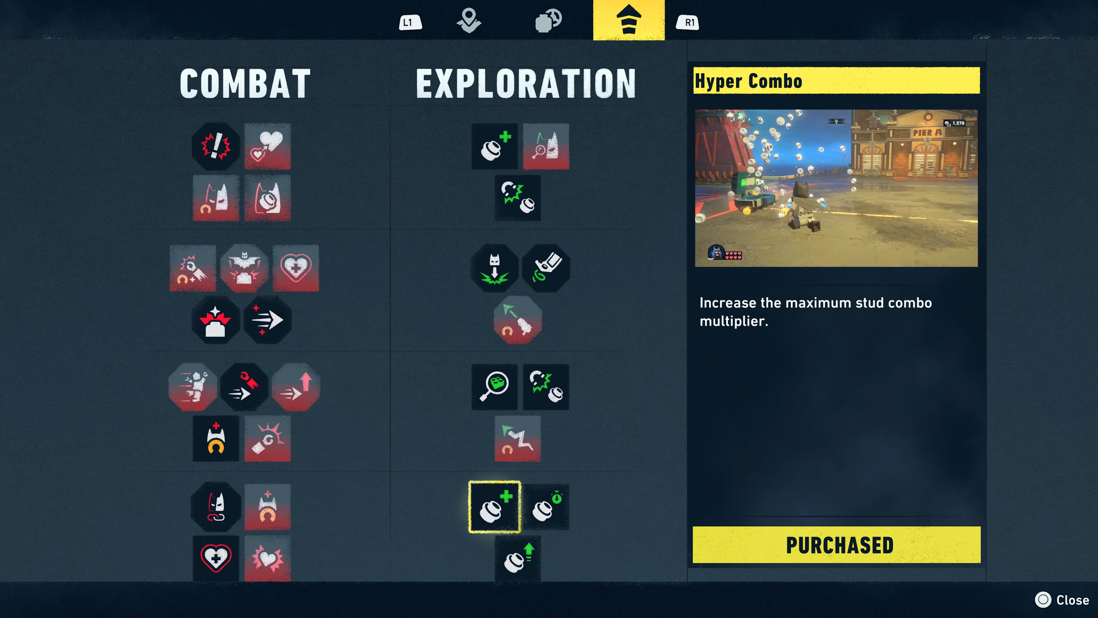 The Hyper Combo stud multiplier ability in Lego Batman Legacy of the Dark Knight