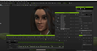 Reallusion lip sync animation software screenshot, a woman on the screen with settings outlined