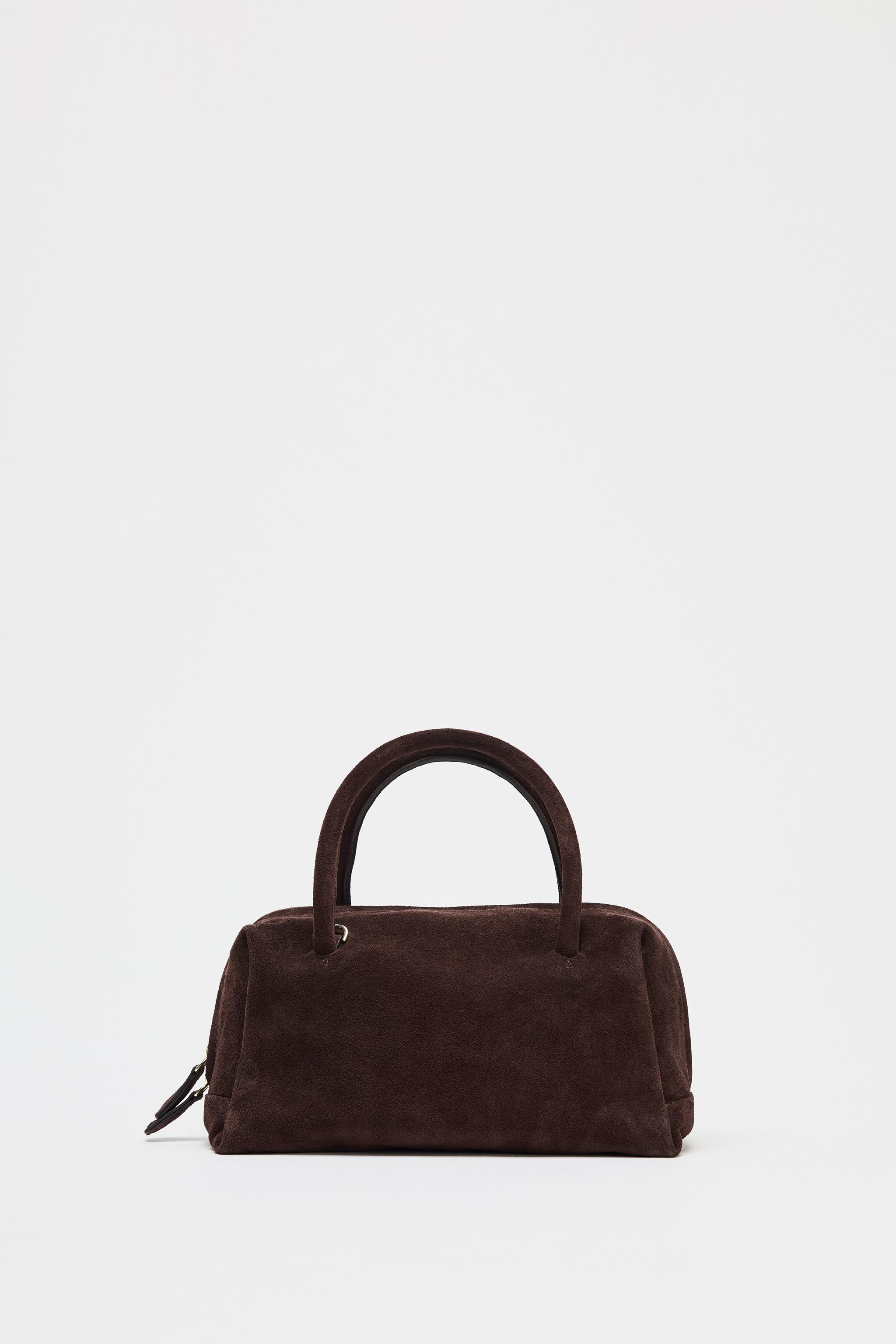 Split Leather Bowling Bag