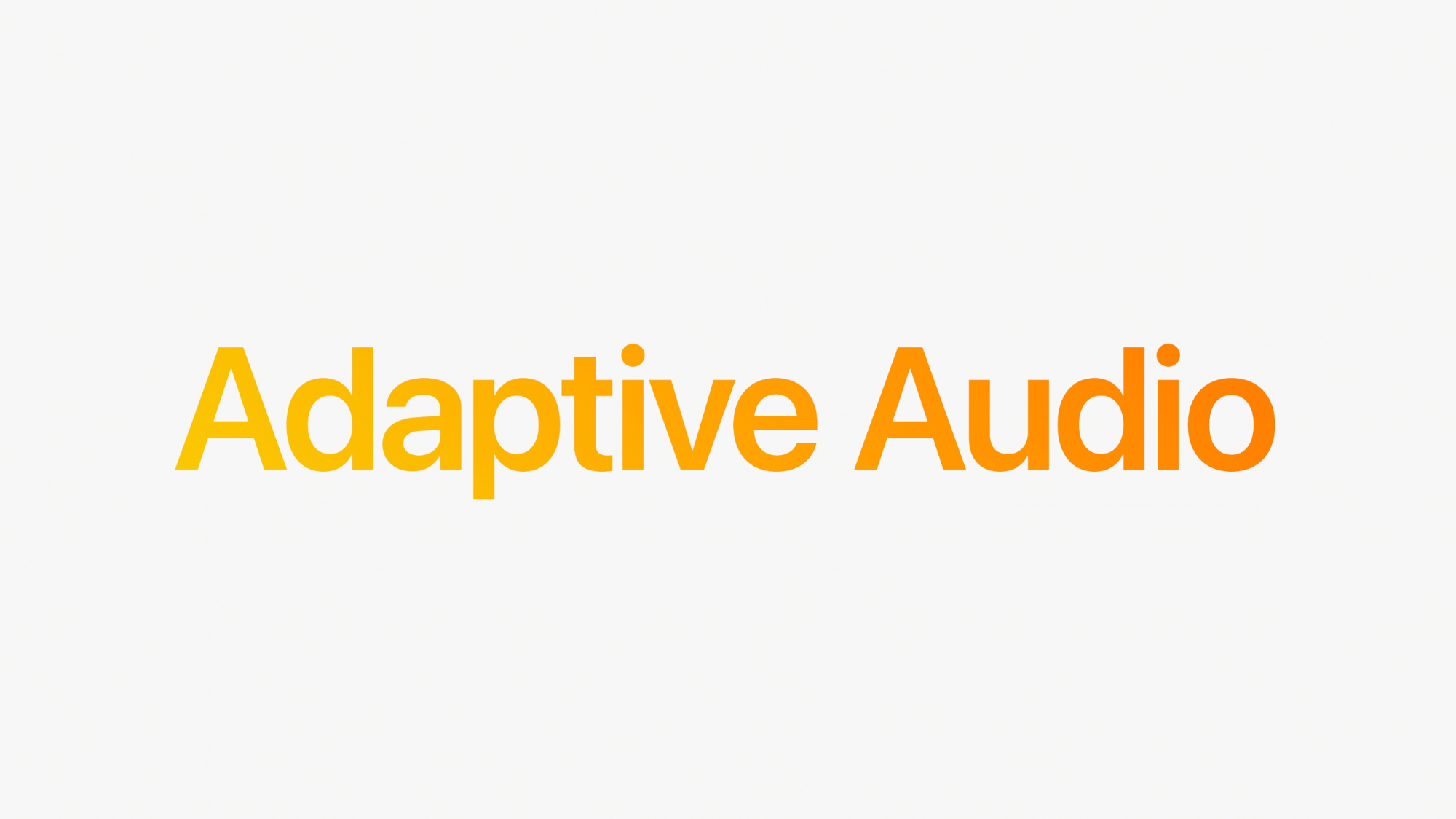 Apple Adaptive Audio sobre fondo blanco