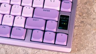 A purple Chilkey ND75 LP mechanical keyboard