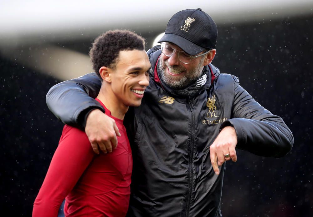 Liverpool defender Trent AlexanderArnold embracing title