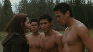 Bella and werewolves in New Moon