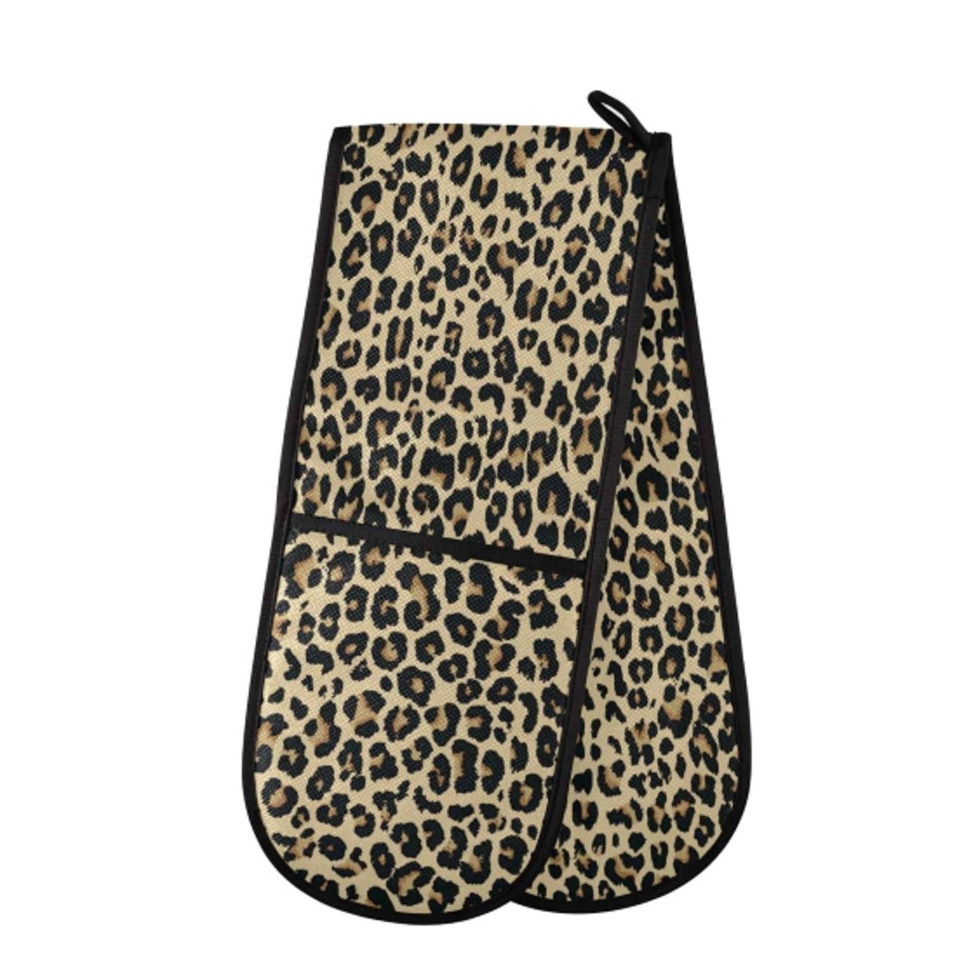 ZZXXB Leopard Print Double Oven Mitt
