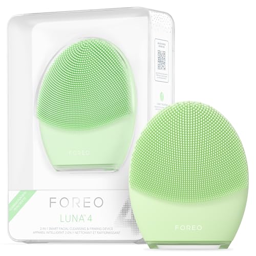 Foreo Luna 4 Facial Cleansing Brush - Firming Face Massager - Anti Aging Face Brush - Enhances Absorption of Skin Care Products - Simple Face Care - Combination Skin