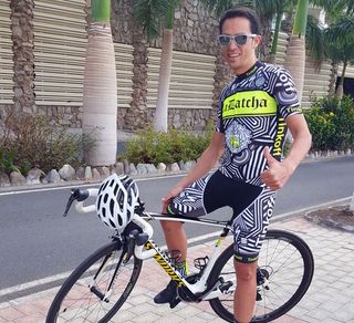 Alberto Contador in the Tinkoff 'La Datcha' kit
