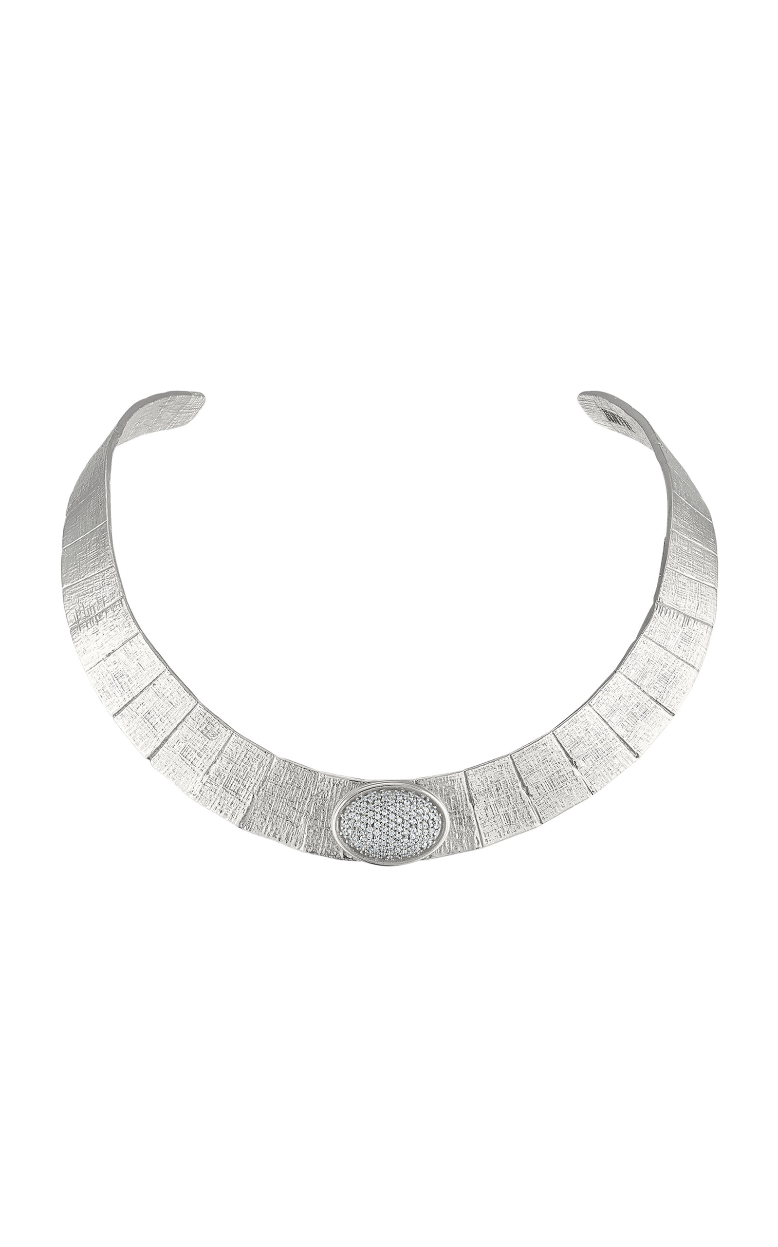 Athena Sterling Silver Diamond Necklace
