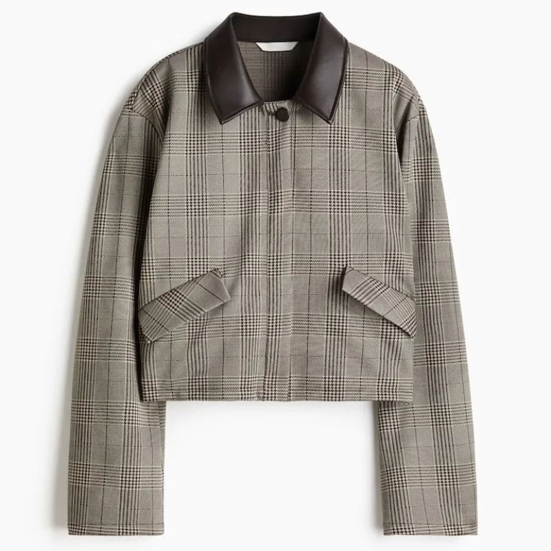 H&amp;amp;M Coated-Collar Jacket cut out