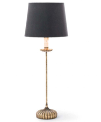 Clove Stem Buffet Table Lamp w/ Black Shade for $205, at Burke Decor