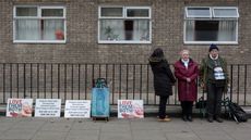 Anti-abortion campaigners outside a clinic in London