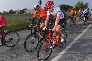 Giulio Ciccone with Vincenzo Nibali at Il Lombardia