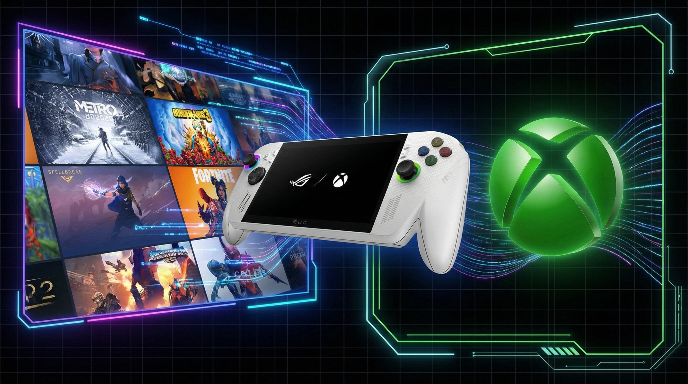 Epic Games Store Aims for Next-Gen Xbox, Microsoft Shows Interest 1 Xbox Ally mockup with Xbox logo and Epic Store logos